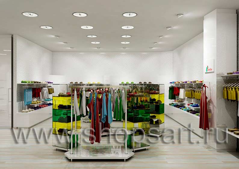Дизайн интерьера магазина детской одежды Винни ТЦ Dream House Барвиха 2 этаж торговое оборудование 21 ВЕК