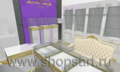 Дизайн интерьера ювелирного магазина Золотой имидж ТРЦ Авиапарк СОВРЕМЕННЫЙ СТИЛЬ Дизайн 1