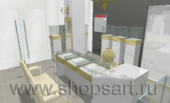 Дизайн интерьера ювелирного магазина Золотой имидж ТРЦ Авиапарк СОВРЕМЕННЫЙ СТИЛЬ Дизайн 3
