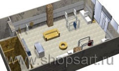 Визуализация магазина одежды на основе коллекции Минимализм