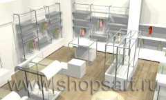 Визуализация магазина одежды на основе коллекции Минимализм
