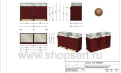 Дизайн проект ювелирного магазина Октябрь Москва Фрунзенская набережная торговое оборудование КОРИЧНЕВАЯ КЛАССИКА Лист 34