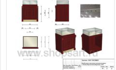 Дизайн проект ювелирного магазина Октябрь Москва Фрунзенская набережная торговое оборудование КОРИЧНЕВАЯ КЛАССИКА Лист 35