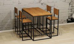 Комплект стол со стульями мебель для кафе баров ресторанов Лофт
