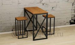 Комплект стол с табуретами мебель для кафе баров ресторанов Лофт