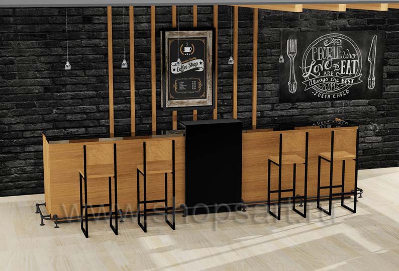 Комплект барная стойка высокие стулья мебель для кафе баров ресторанов Лофт