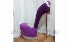 Пуф Туфелька фиолетовая для бутика одежды