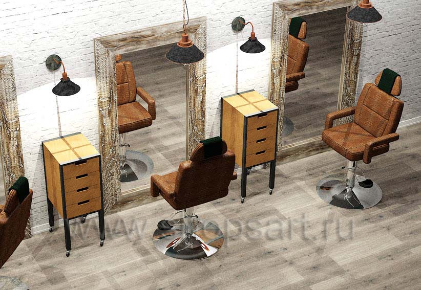 Дизайн интерьера для салона красоты парикмахерской барбершопа