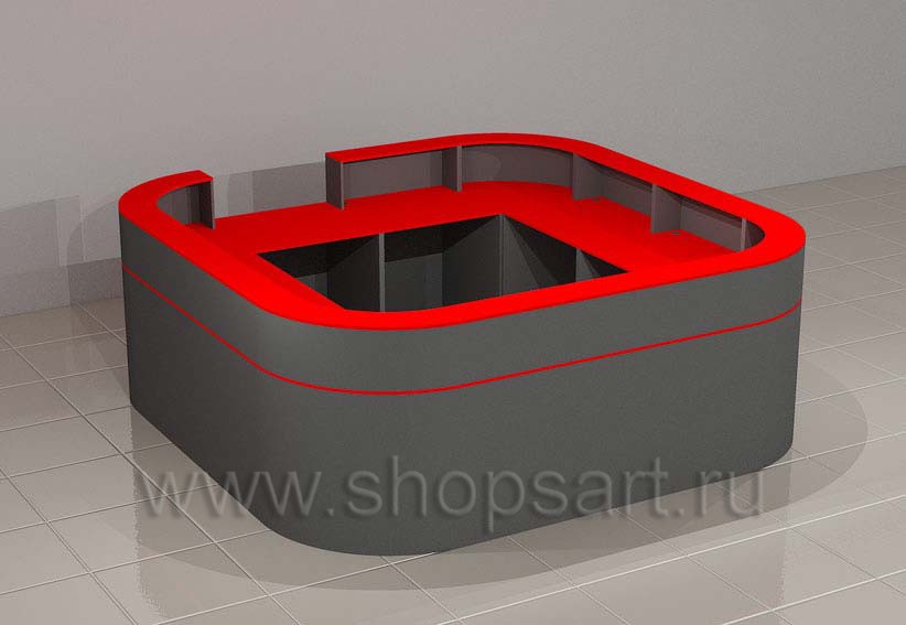 Ресепшн для автосалона радиусный круговой мебель для автосалона автотоваров автозапчастей