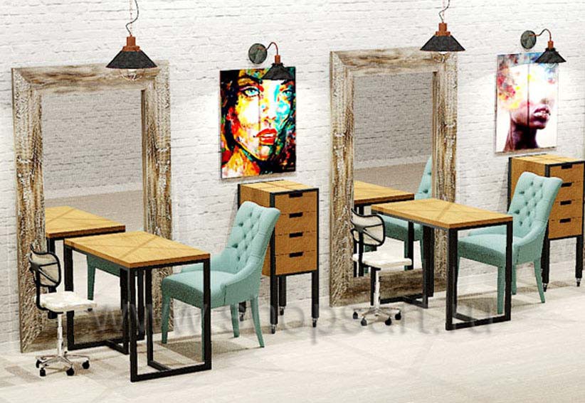 Мебель для салона красоты парикмахерской барбершопа ЛОФТ