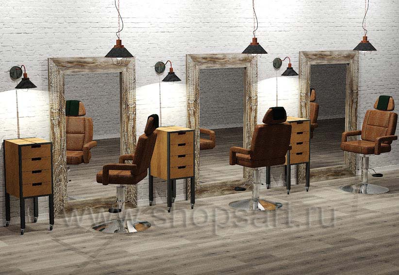 Мебель ЛОФТ для салонов красоты парикмахерских барбершопов
