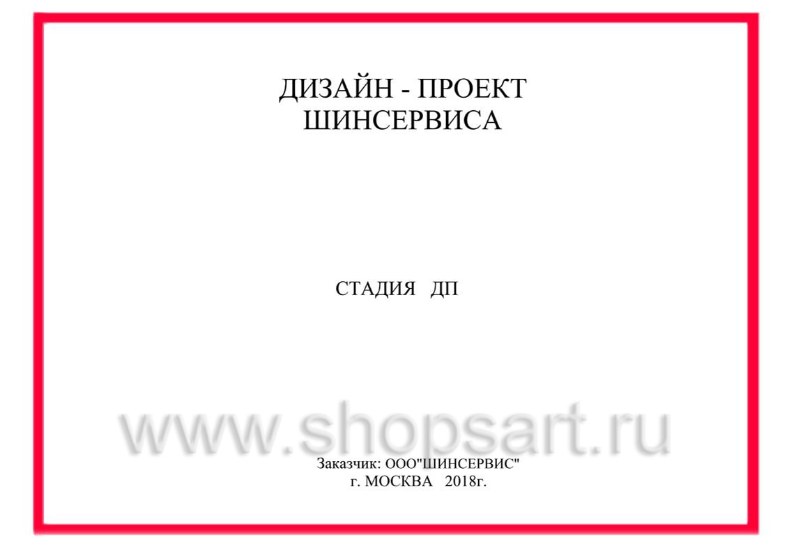 Дизайн проект автосервиса Шинсервис