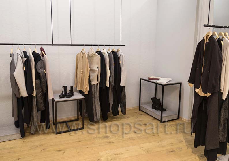 Торговое оборудование магазина одежды Yuki Yan коллекция ЛОФТ Фото