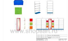 Дизайн проект детского магазина Емеля Южно-Сахалинск торговое оборудование КАРАМЕЛЬ Лист 22