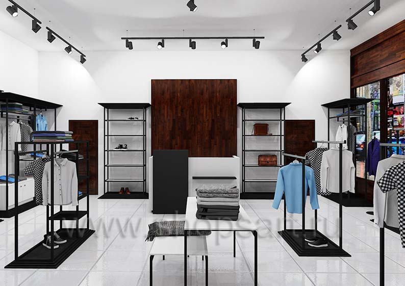 Дизайн интерьера магазина одежды - BLOK STUDIO