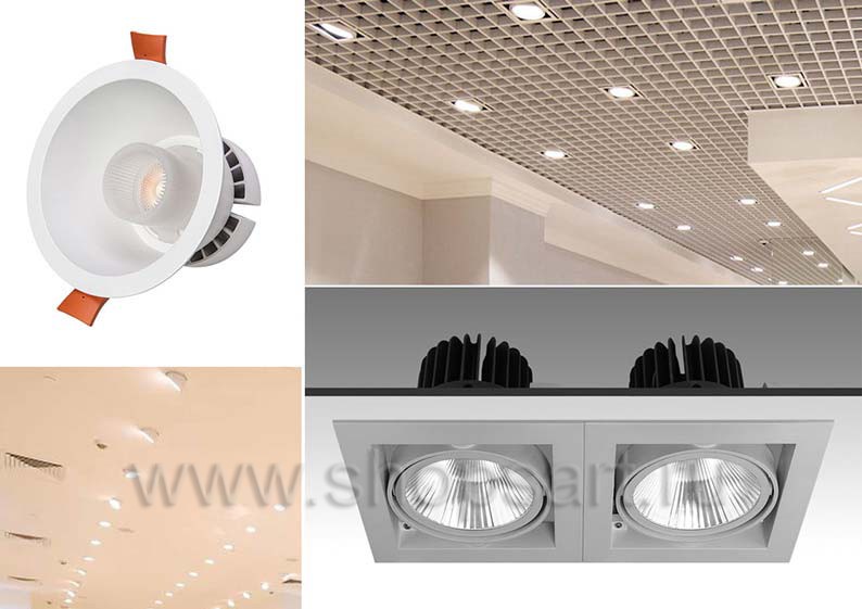 Встраиваемые светодиодные светильники для магазинов | ShopsArt.ru