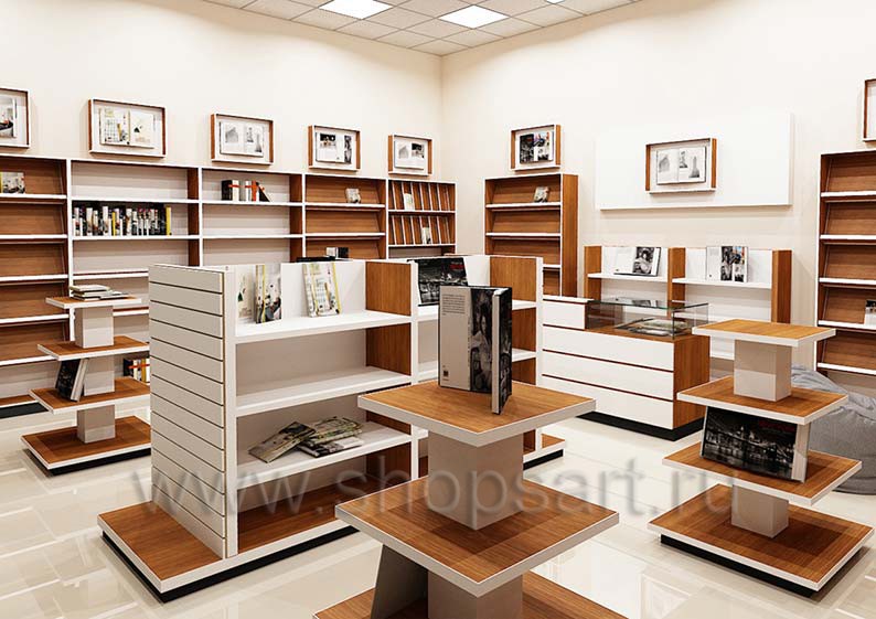 Дизайн интерьера книжного магазина торговое оборудование КНИГОЛЮБ
