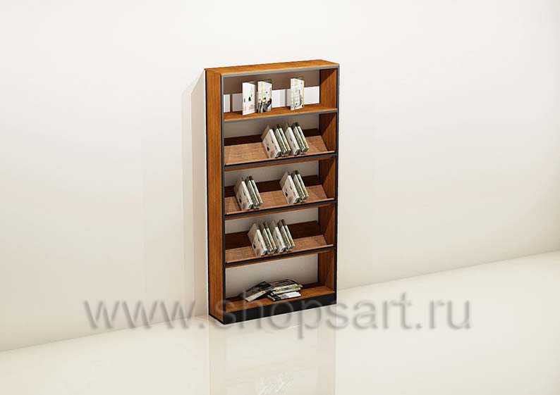 Шкаф для книжного магазина с наклонными полками торговое оборудование КНИГОЛЮБ