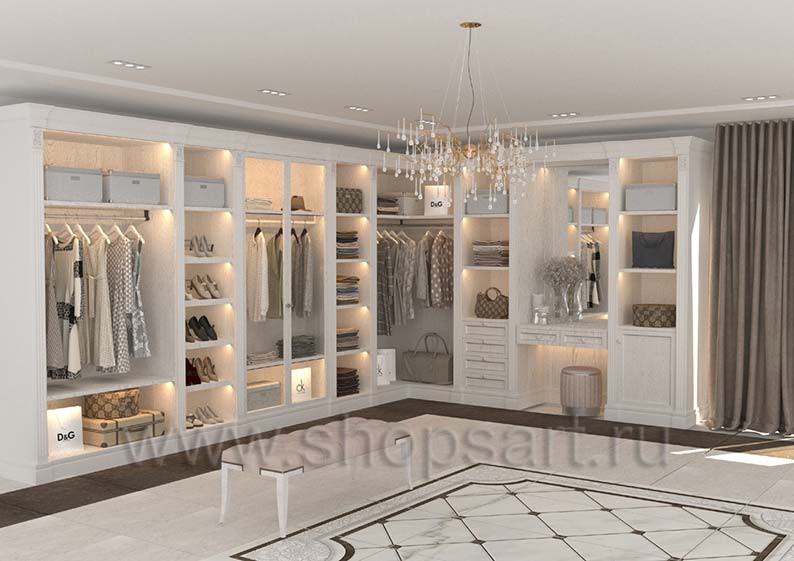 Дизайн интерьера для гардеробных 1 мебель КЛАССИЧЕСКИЙ СТИЛЬ Дизайн 3