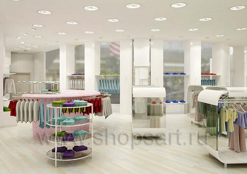 Дизайн интерьера детского магазина Винни Одежда ТЦ Юнимолл коллекция 21 ВЕК