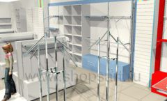 Дизайн интерьера детского магазина Детки конфетки коллекция торгового оборудования ГОЛУБАЯ ЛАГУНА Дизайн 3