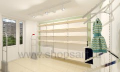 Дизайн детского магазина Малышня коллекция торгового оборудования АКВАРЕЛИ Дизайн 09