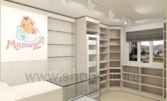 Дизайн детского магазина Малышня коллекция торгового оборудования АКВАРЕЛИ Дизайн 10
