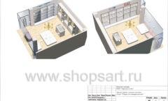 Дизайн проект детского магазина Товары для новорожденных в ТЦ Кашалот Якутск коллекция торгового оборудования ЭЛИТ ГОЛД Лист 11