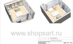 Дизайн проект детского магазина Товары для новорожденных в ТЦ Кашалот Якутск коллекция торгового оборудования ЭЛИТ ГОЛД Лист 12