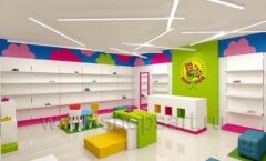 Дизайн интерьера магазина детской обуви Мишутка Самара торговое оборудование КАРАМЕЛЬ Дизайн 04