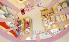 Торговое оборудование магазина детской одежды Бэби Бум коллекция ГОЛУБАЯ ЛАГУНА Фото 02