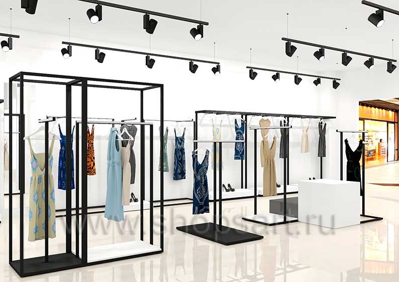 Дизайн интерьера магазина одежды торговое оборудование ZARA