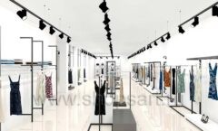 Дизайн интерьера магазина одежды торговое оборудование ZARA Дизайн 02