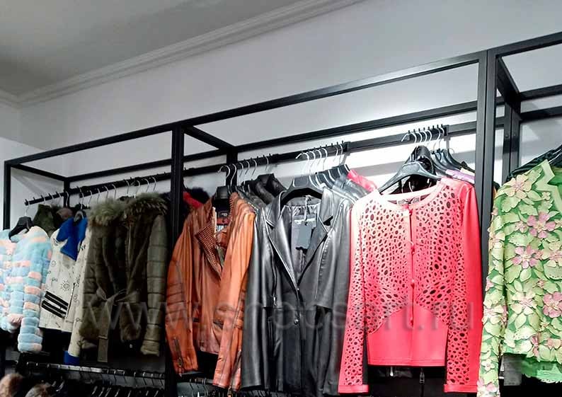 Торговое оборудование для магазина одежды TORNADO коллекция КЛАССИЧЕСКИЙ ЛОФТ Фото