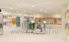 Дизайн интерьера магазина детской одежды Жирафа торговое оборудование БЕЛАЯ КЛАССИКА Дизайн 09