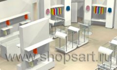 Дизайн интерьера магазина детской одежды Винни ТЦ Dream House Барвиха 3 этаж торговое оборудование 21 ВЕК Дизайн 3