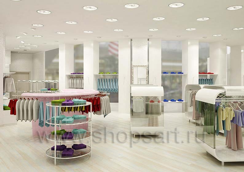 Дизайн интерьера магазина детской одежды Винни ТЦ Юнимолл торговое оборудование 21 ВЕК