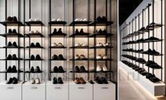 Дизайн интерьера 2 магазина обуви торговое оборудование ЧЕРНОЕ И БЕЛОЕ Дизайн 09