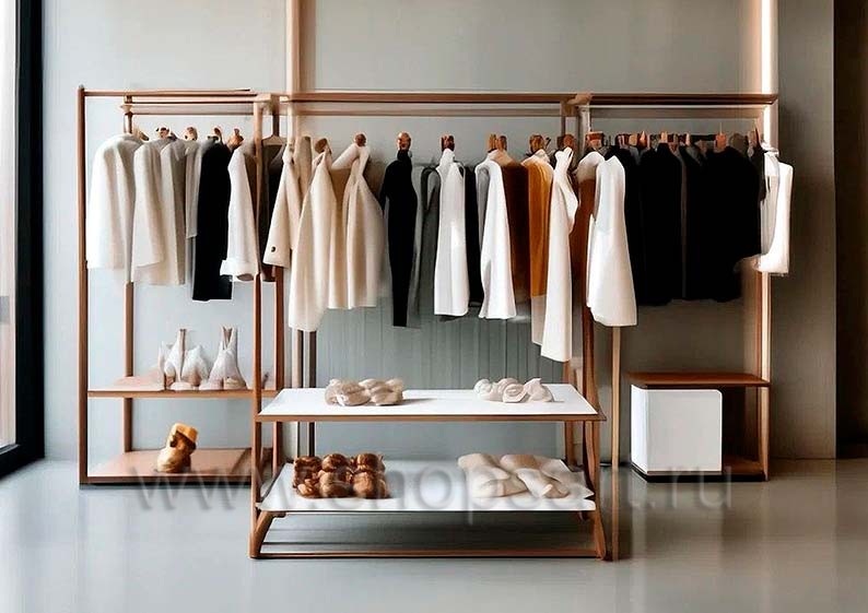 Дизайн интерьера 3 магазина одежды торговое оборудование ZARA