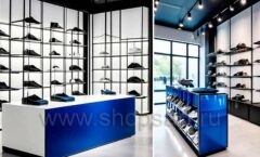 Дизайн интерьера магазина обуви торговое оборудование СИНИЙ ВЕТЕР Дизайн 03