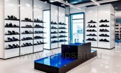 Дизайн интерьера магазина обуви торговое оборудование СИНИЙ ВЕТЕР Дизайн 04