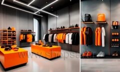 Дизайн интерьера 3 магазина спортивной одежды торговое оборудование АТЛАНТ Дизайн 06