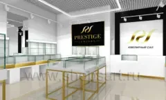 Дизайн интерьера ювелирного магазина PRESTIGE торговое оборудование СОВРЕМЕННЫЙ СТИЛЬ Дизайн 05