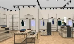 Дизайн интерьера магазина одежды FUNCH HATTON в ТРК ЕВРОПОЛИС торговое оборудование ПРЕСТИЖ Дизайн 02