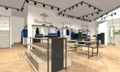 Дизайн интерьера магазина одежды FUNCH HATTON в ТРК ЕВРОПОЛИС торговое оборудование ПРЕСТИЖ Дизайн 04