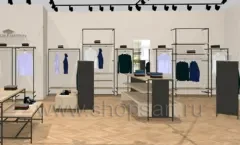Дизайн интерьера магазина одежды FUNCH HATTON в ТРК ЕВРОПОЛИС торговое оборудование ПРЕСТИЖ Дизайн 05
