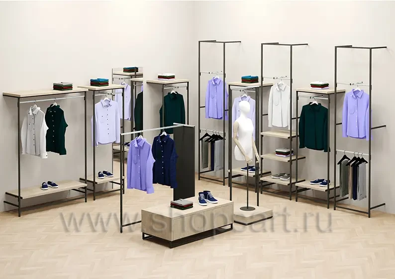 Торговое оборудование для магазинов одежды ПРЕСТИЖ