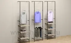 Блок торговых стеллажей для демонстрации одежды и выкладки товара торговое оборудование ПРЕСТИЖ