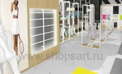 Дизайн интерьера спортивного магазина торговое оборудование АТЛАНТ Дизайн 3