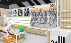 Дизайн интерьера спортивного магазина торговое оборудование АТЛАНТ Дизайн 6